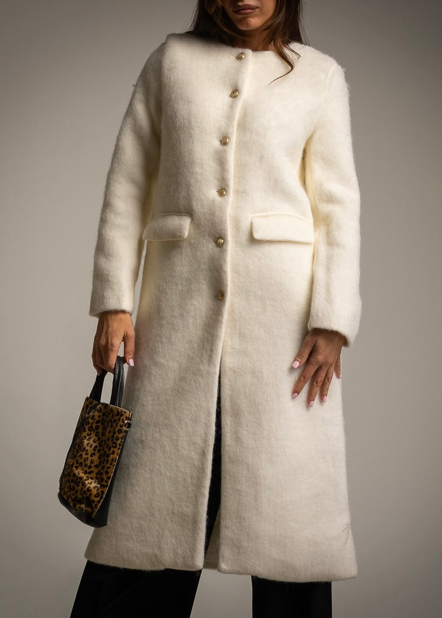 Beige wool coat