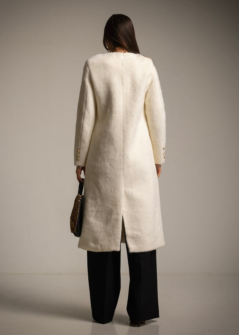 Beige wool coat