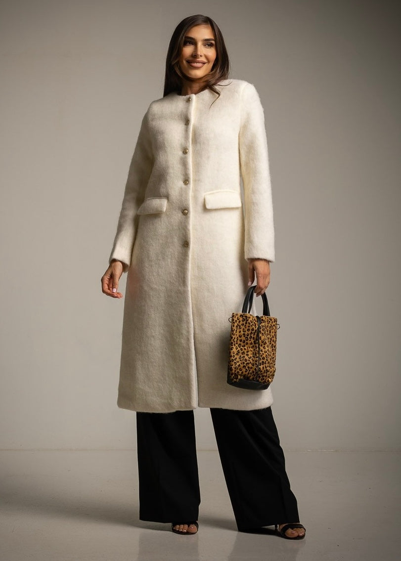 Beige wool coat