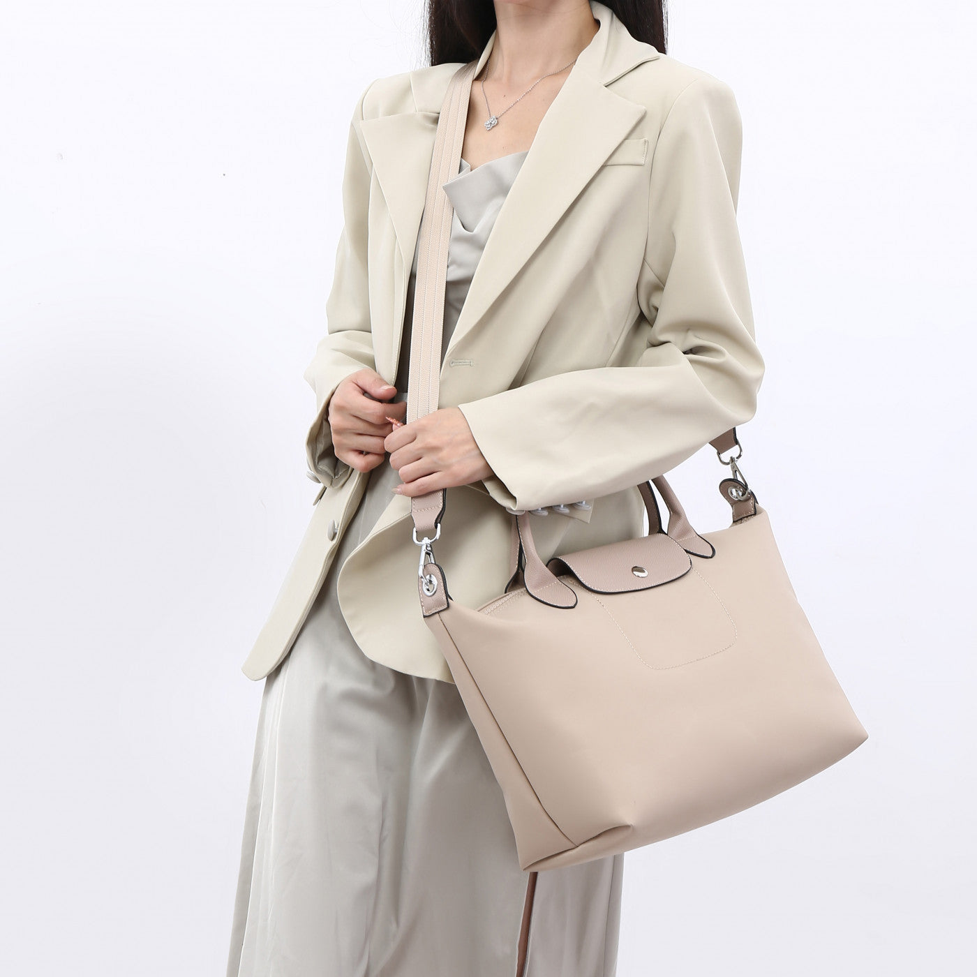 Nylon suitcase - Taupe